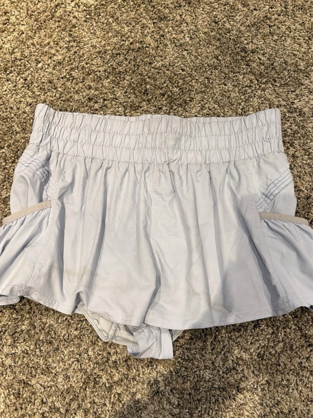 Free People Light Gray Athletic Skort with Built-In Shorts